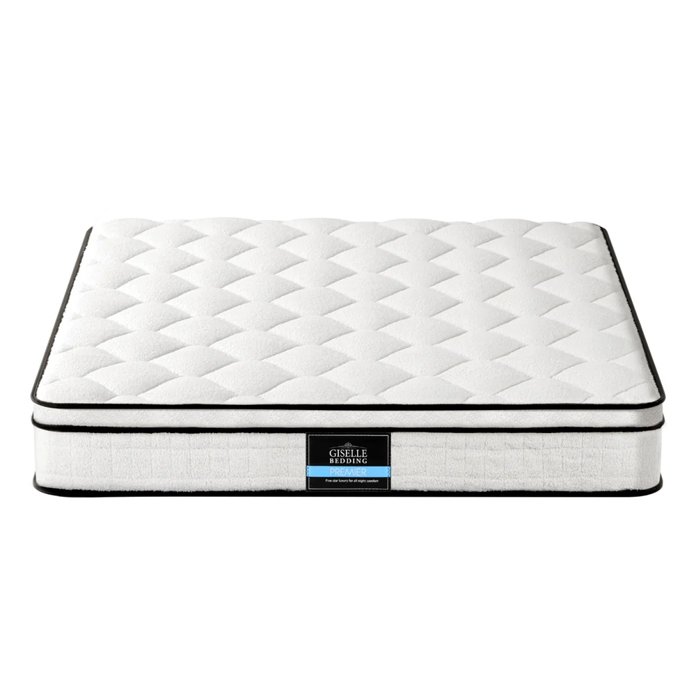 Giselle Bedding Mattress Boucle Fabric Cover Medium Firm 22cm King - Image 3