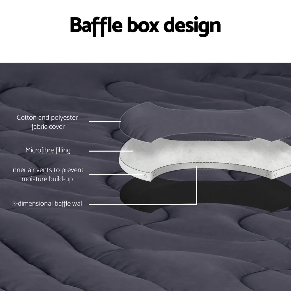 Giselle Bedding Mattress Topper Pillowtop 3-Zone King Single - Image 4