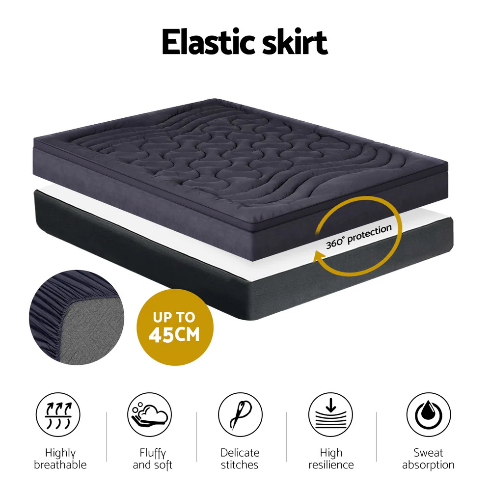 Giselle Bedding Mattress Topper Pillowtop 3-Zone King Single - Image 5