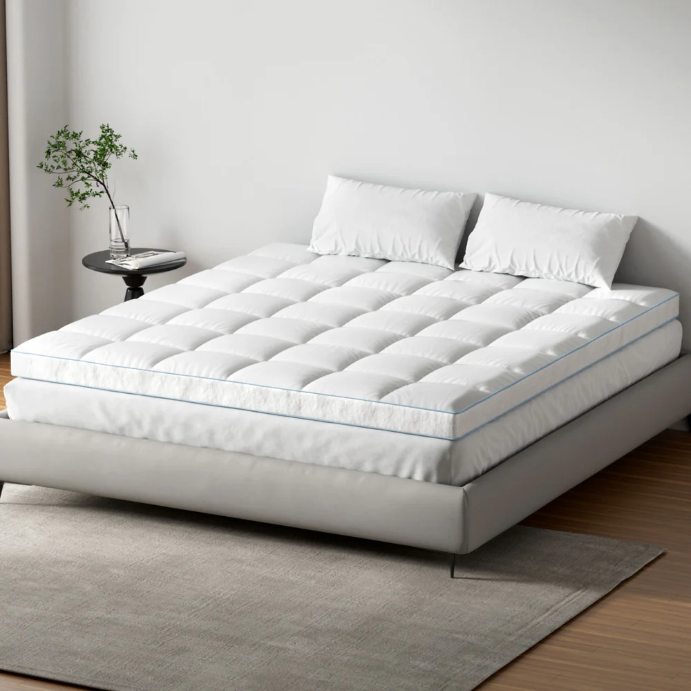 Giselle Bedding Mattress Topper Pillowtop Bamboo 10cm King - Image 2