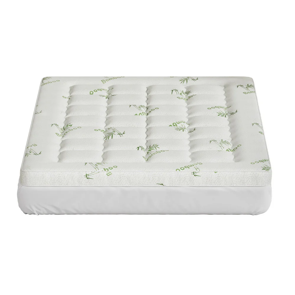 Giselle Bedding Mattress Topper Pillowtop Bamboo 7.5cm King Single - Image 4