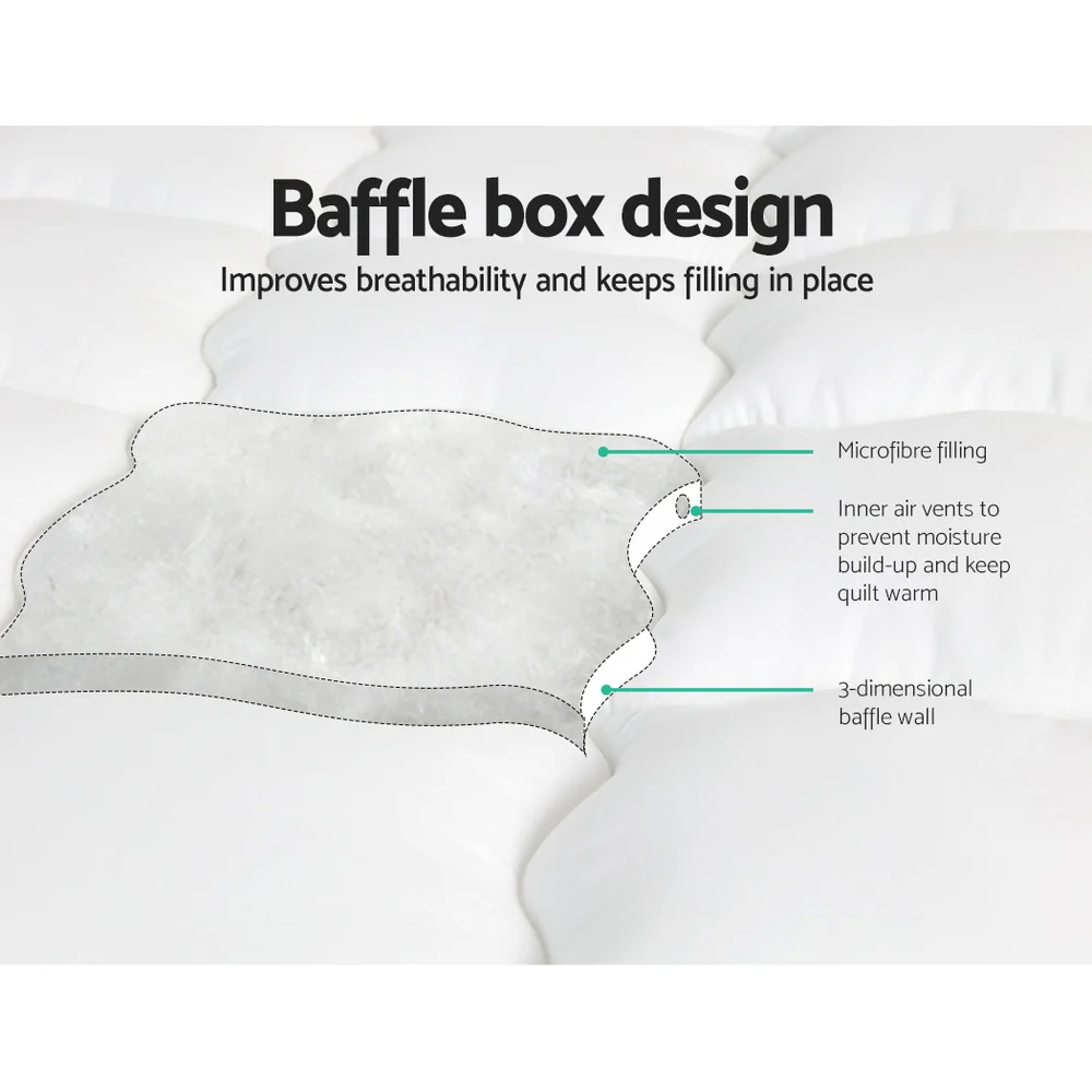 Giselle Bedding Mattress Topper Pillowtop - King Single - Image 5