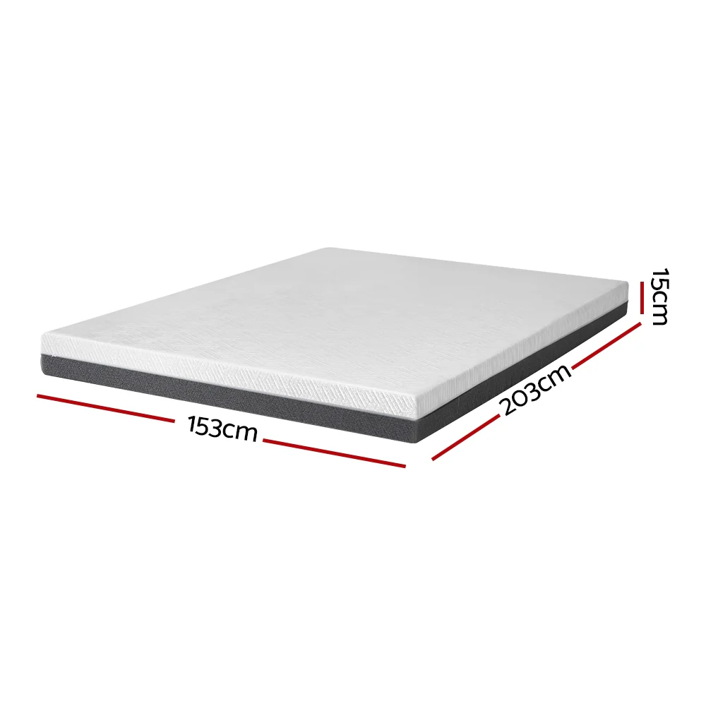 Giselle Bedding Memory Foam Mattress Bed Cool Gel Non Spring 15cm Queen - Image 2