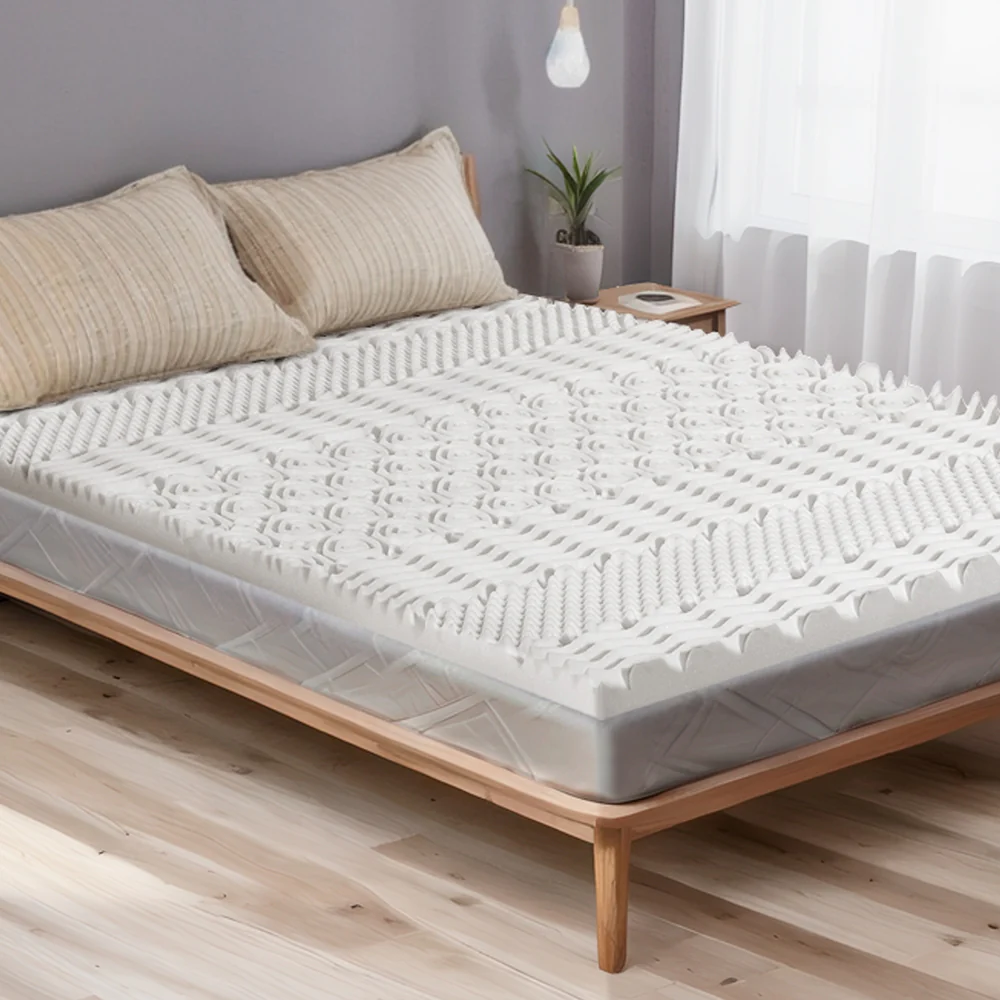 Giselle Bedding Memory Foam Mattress Topper 7-Zone Airflow Pad 8cm King White - Image 7