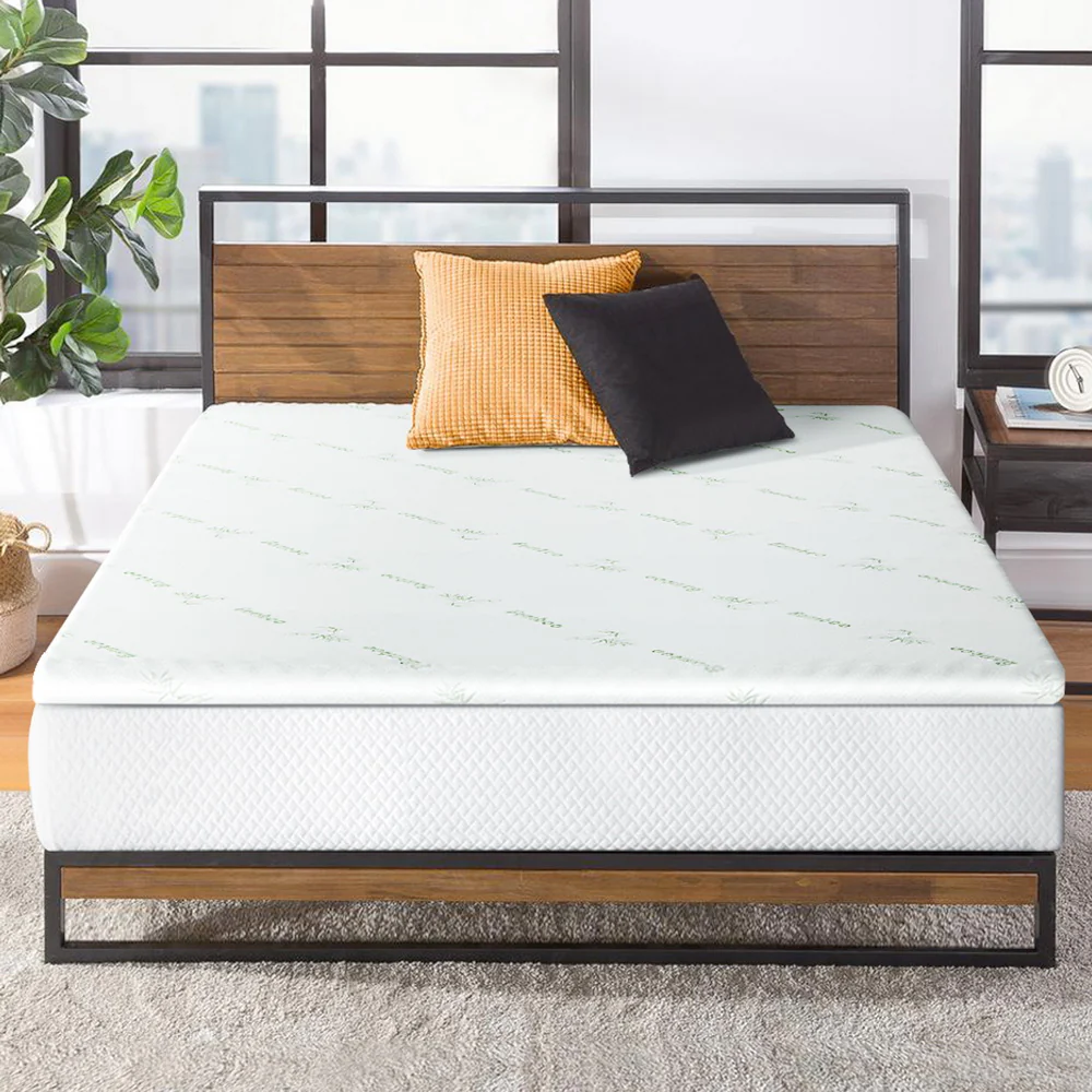 Giselle Bedding Memory Foam Mattress Topper Cool Gel Bed Mat Bamboo 10cm Single - Image 7