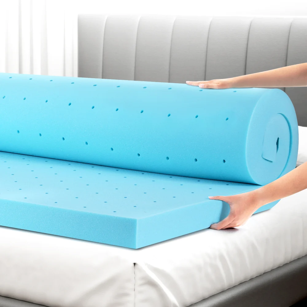 Giselle Bedding Memory Foam Mattress Topper Ventilated Cool Gel 8cm Double - Image 2