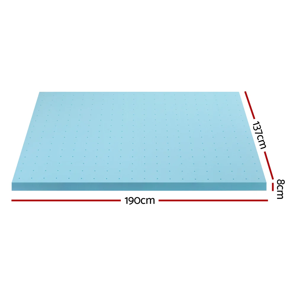 Giselle Bedding Memory Foam Mattress Topper Ventilated Cool Gel 8cm Double - Image 3