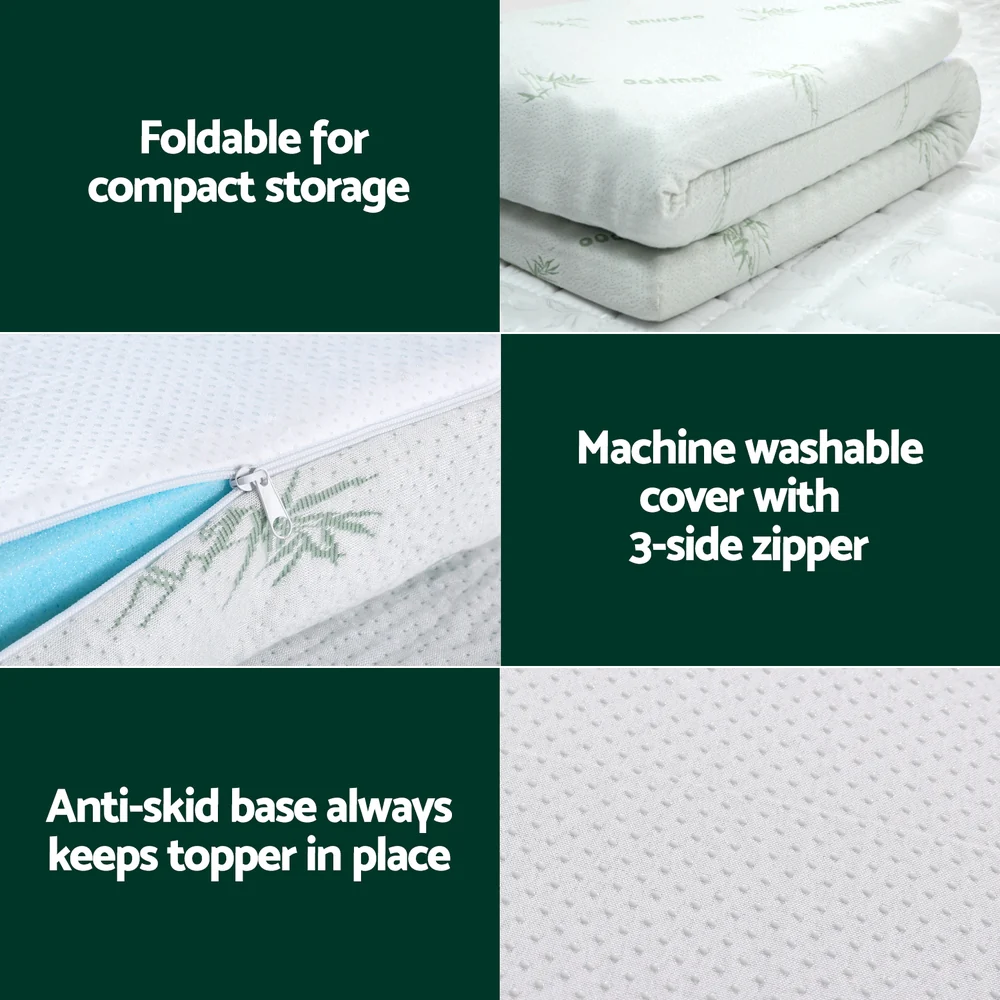 Giselle Bedding Memory Foam Mattress Topper Ventilated Cool Gel 8cm King - Image 6