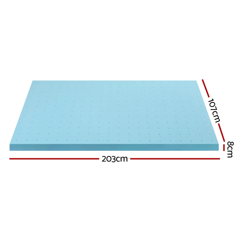 Giselle Bedding Memory Foam Mattress Topper Ventilated Cool Gel 8cm King Single - Image 3