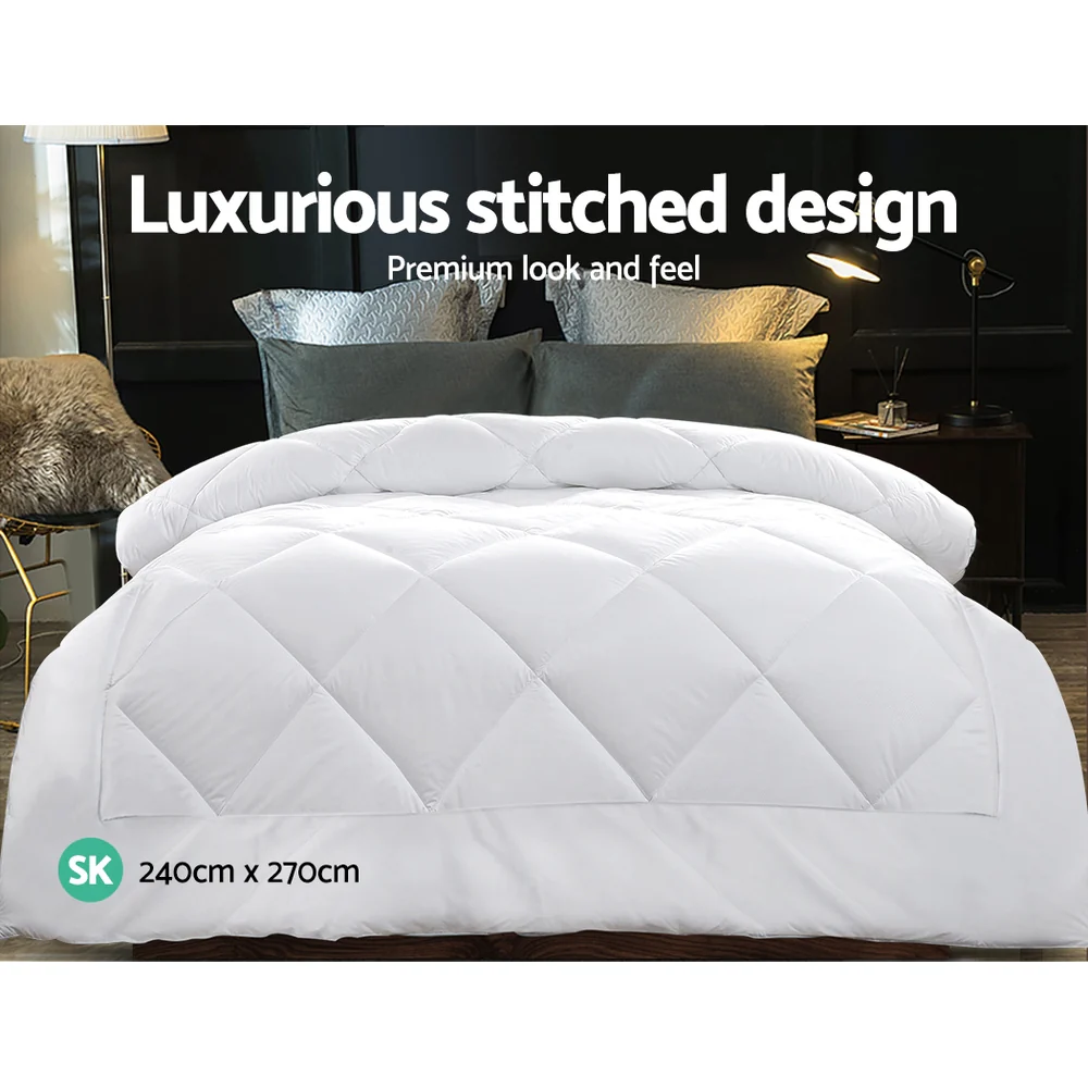 Giselle Bedding 800GSM Microfibre Bamboo Quilt Super King - Image 7