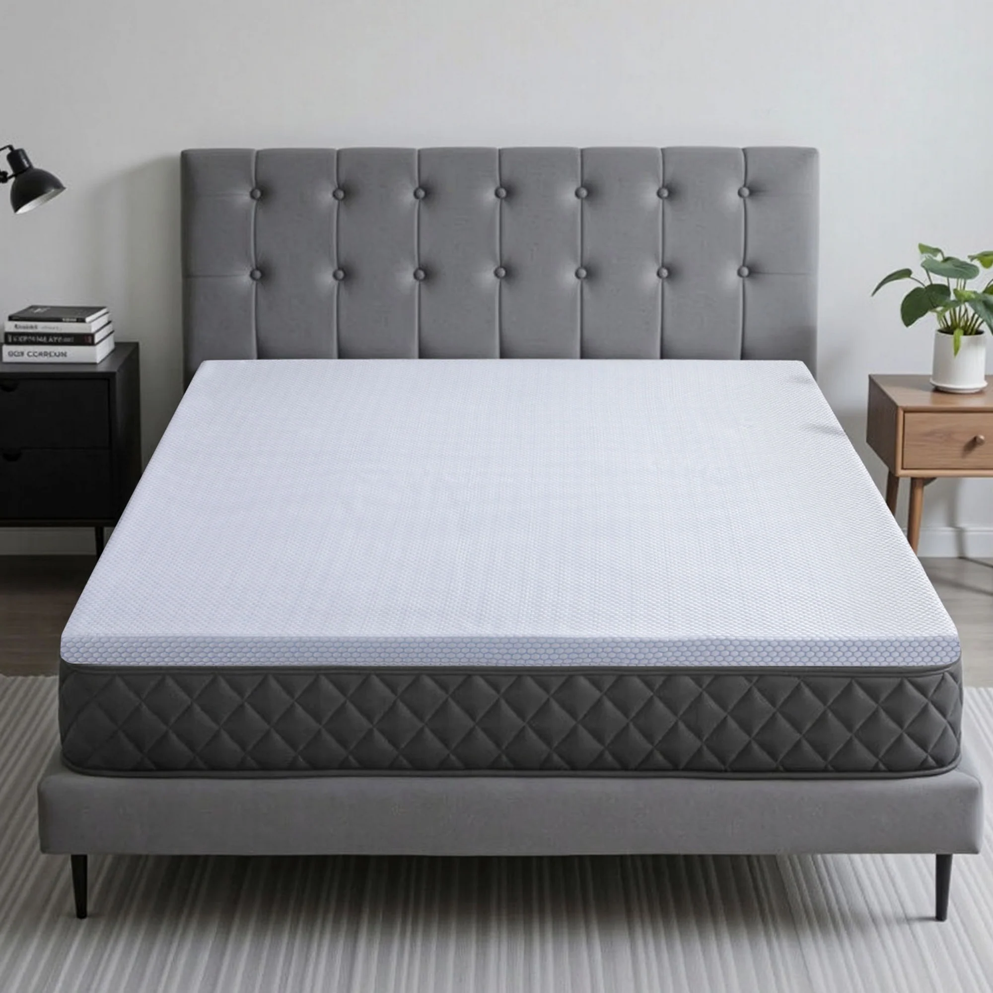 Giselle Bedding Natural Latex Mattress Topper, 7-Zone Pressure Relief Bed Pad for Back Pain, Ice Silk Cooling Cover for Hot Sleepers, 5cm Firm Support, Queen - Image 8