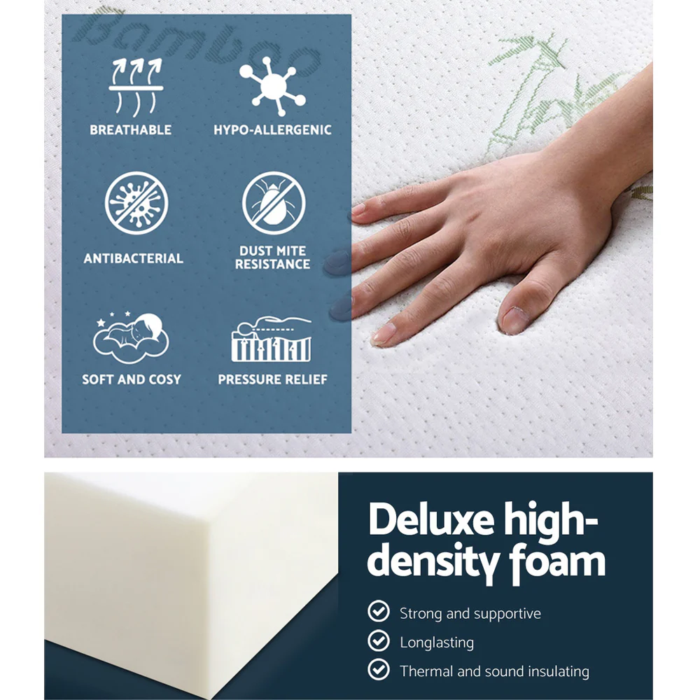 Giselle Bedding Foldable Mattress Folding Foam Sofa Bed Mat Bamboo - Image 4
