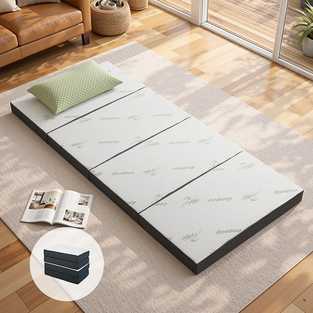 Giselle Bedding Foldable Mattress Folding Foam Sofa Bed Mat Bamboo - Image 7
