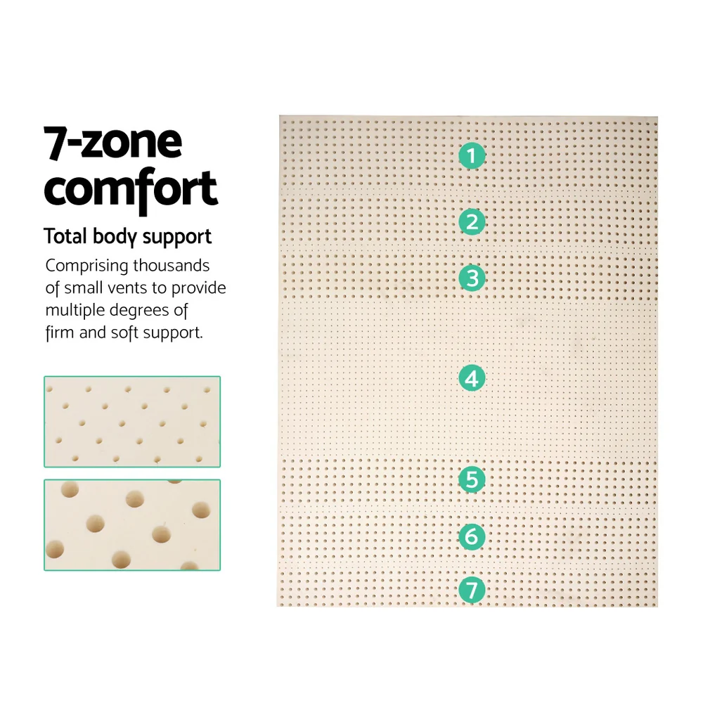 Giselle Bedding Latex Mattress Topper 5cm Double - Image 3
