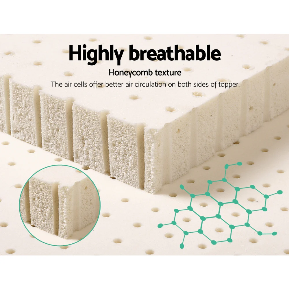 Giselle Bedding Latex Mattress Topper 5cm Queen - Image 4