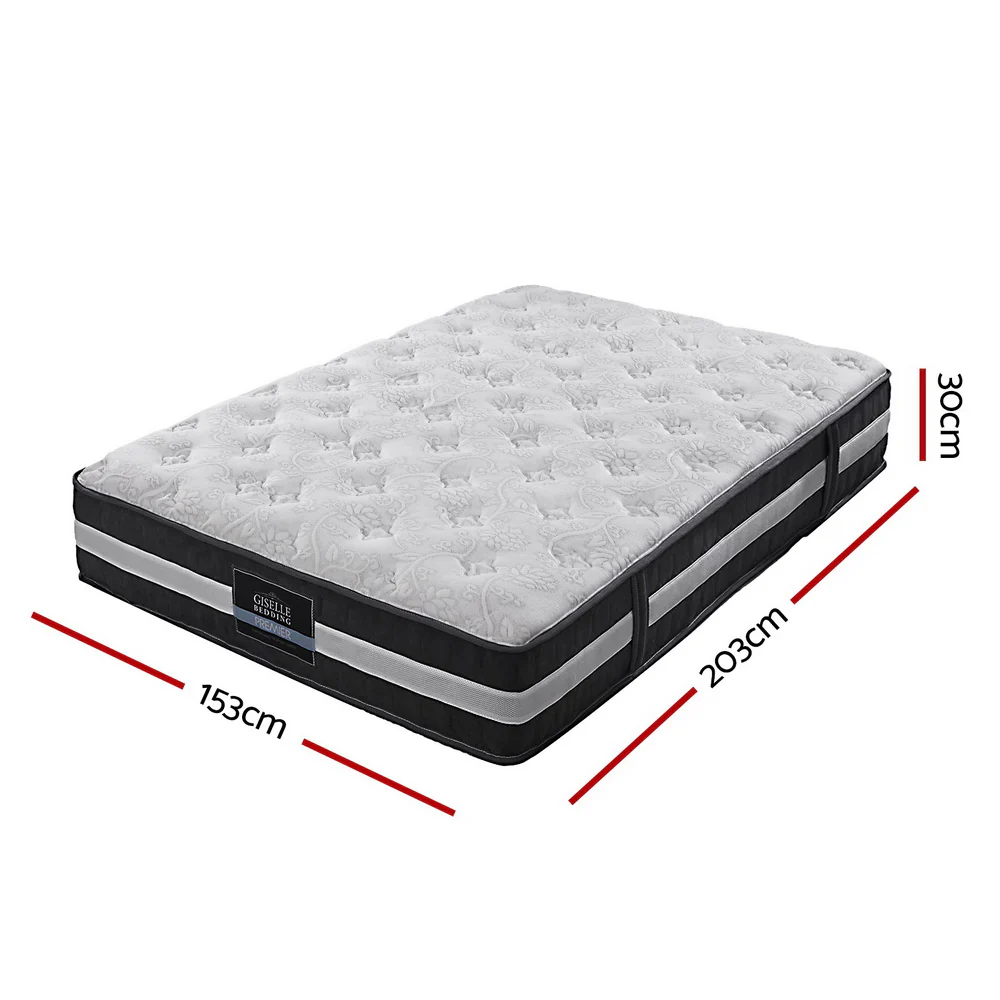 Giselle Bedding 30cm Mattress Pocket Spring Queen - Image 2