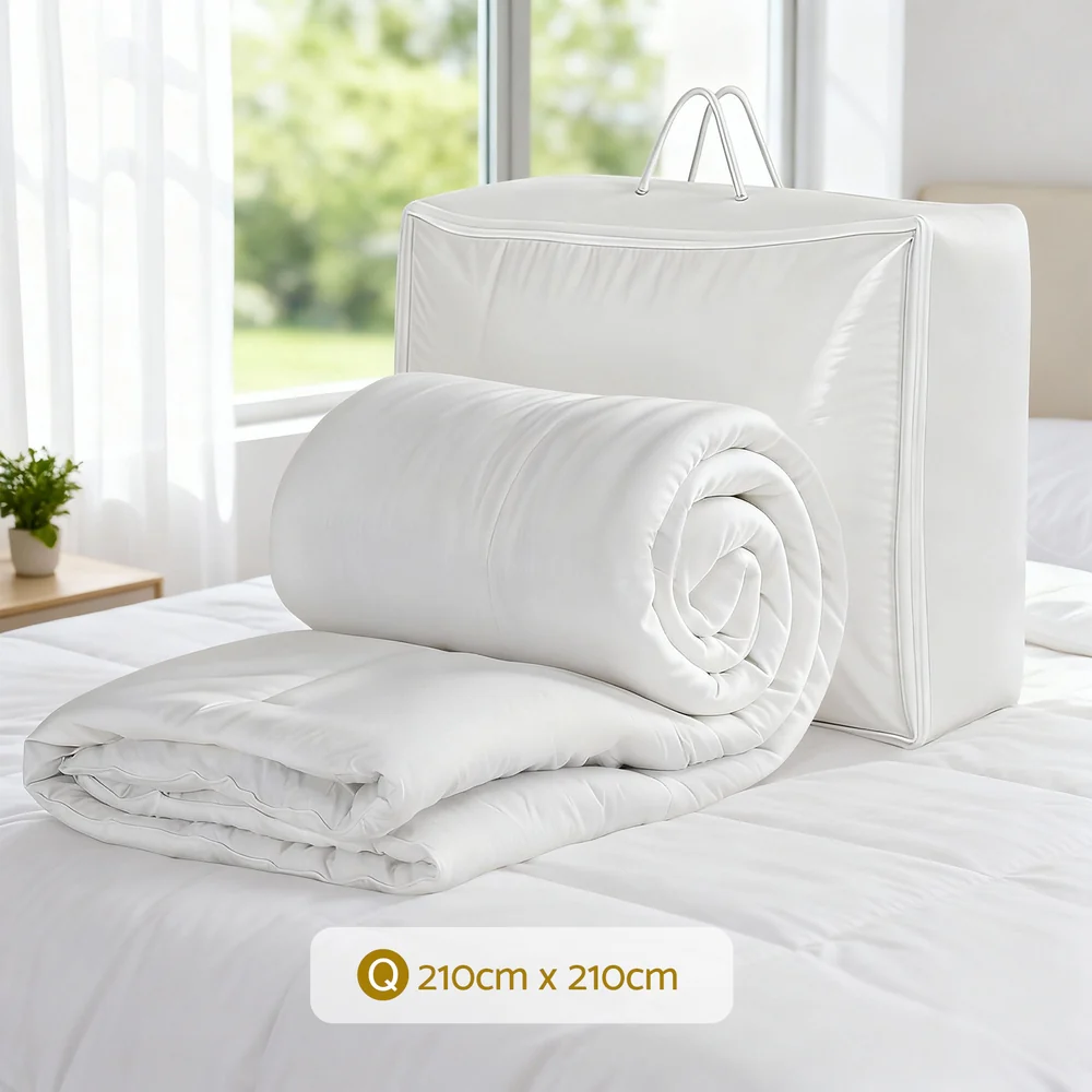 Giselle Bedding Queen Size 400GSM Microfiber Quilt All Season Duvet Quilts Comforter Winter Summer - Image 2