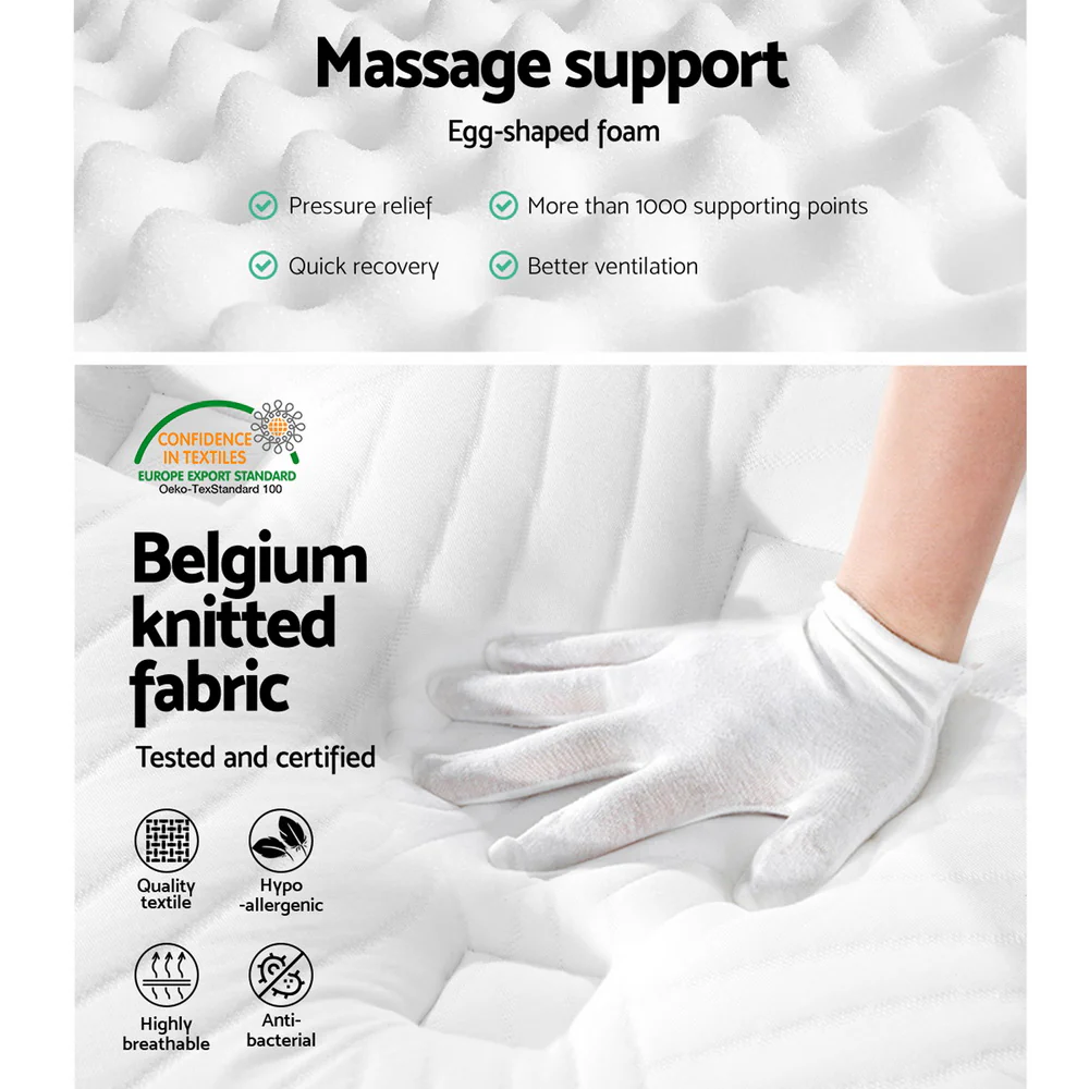 Giselle Bedding 34cm Mattress Cool Gel Memory Foam 7 Zone Queen - Image 6