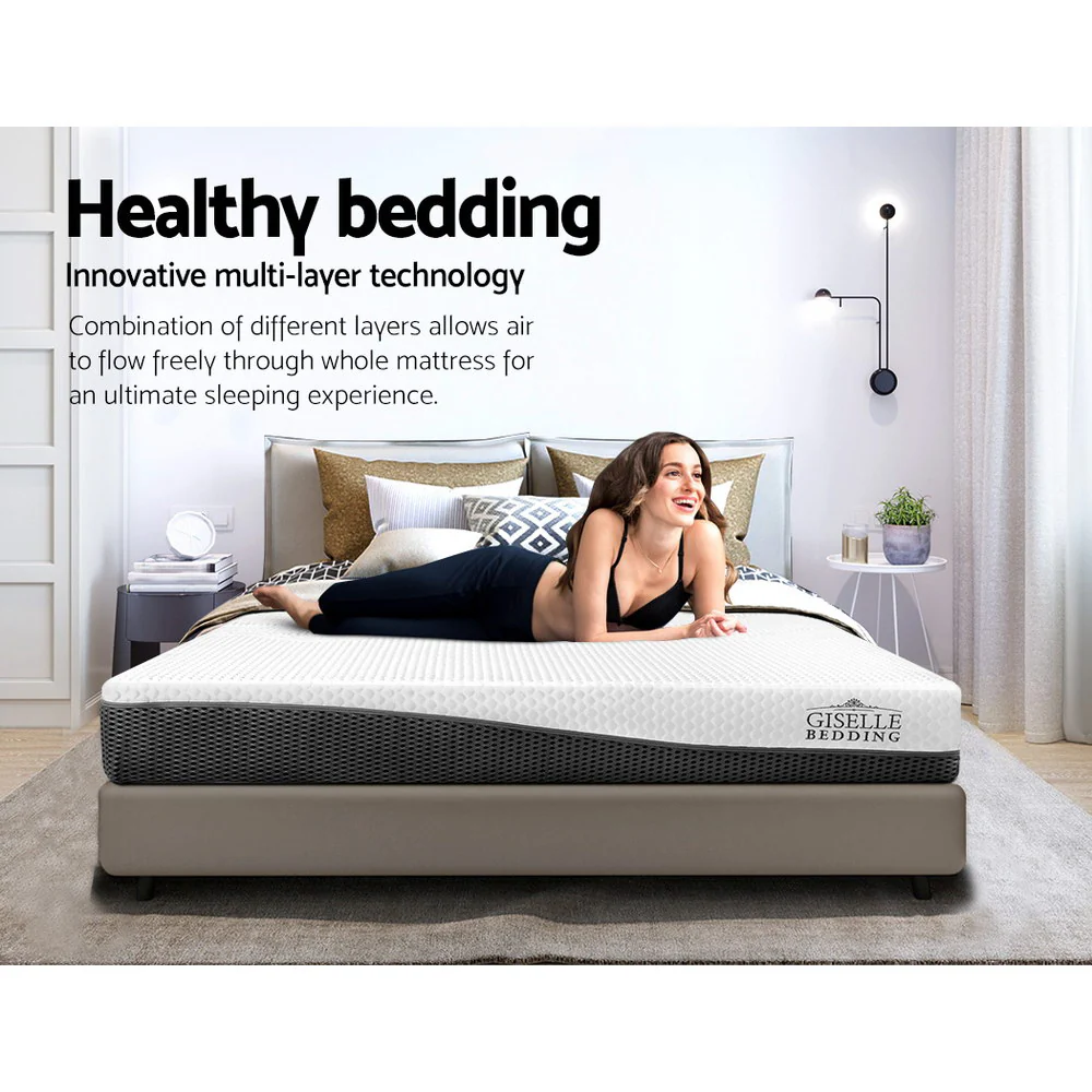 Giselle Bedding Memory Foam Mattress Bed Cool Gel Non Spring 21cm Queen - Image 3