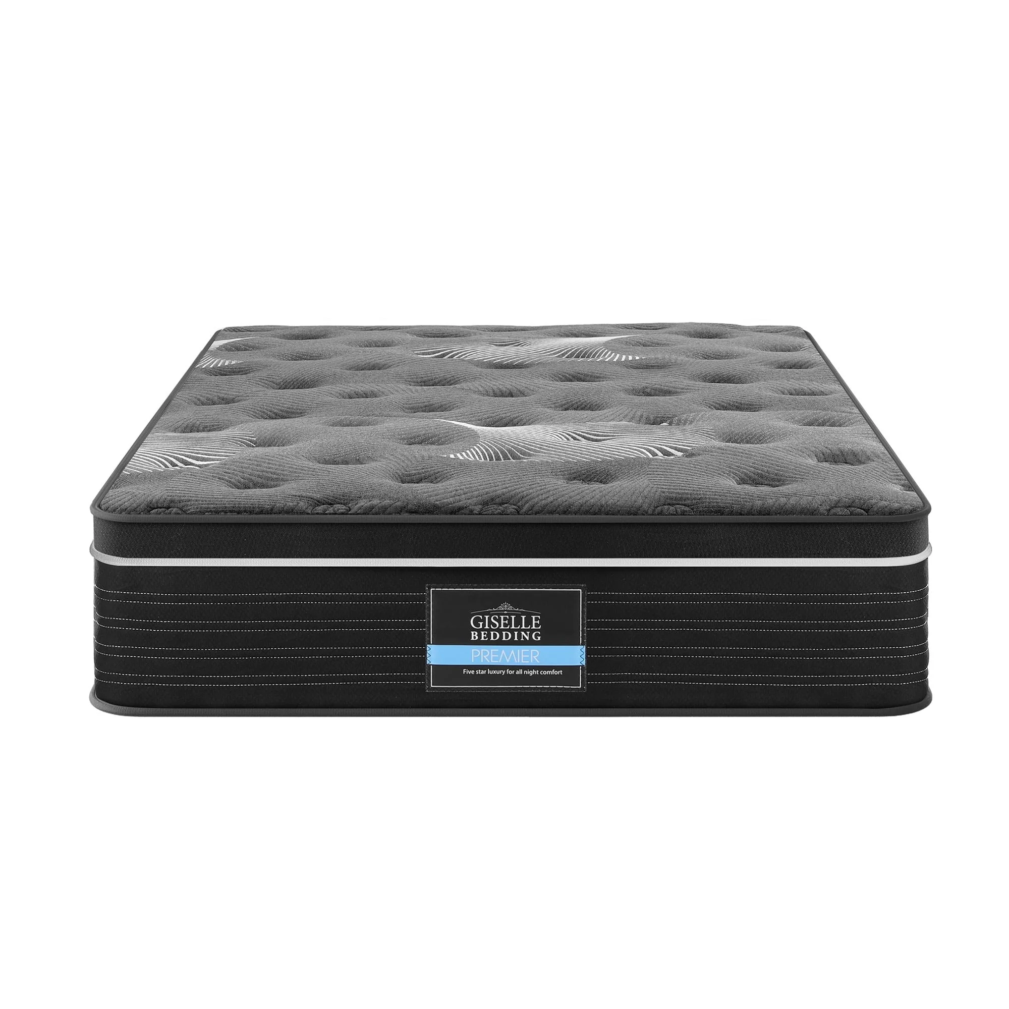 Giselle Bedding Single Mattress 35cm Euro Top with Graphene Cooling Comfort Medium Firm - Image 3
