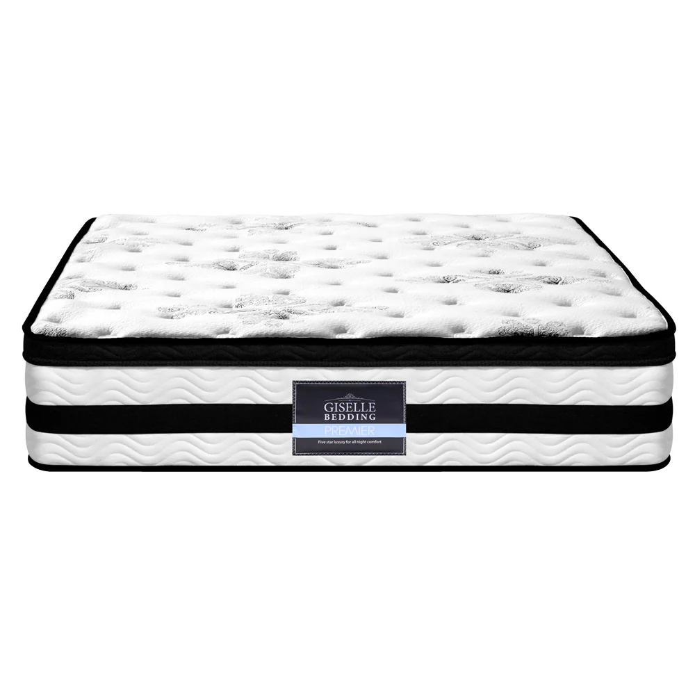 Giselle Bedding 34cm Mattress Euro Top Pocket Spring Super King - Image 3