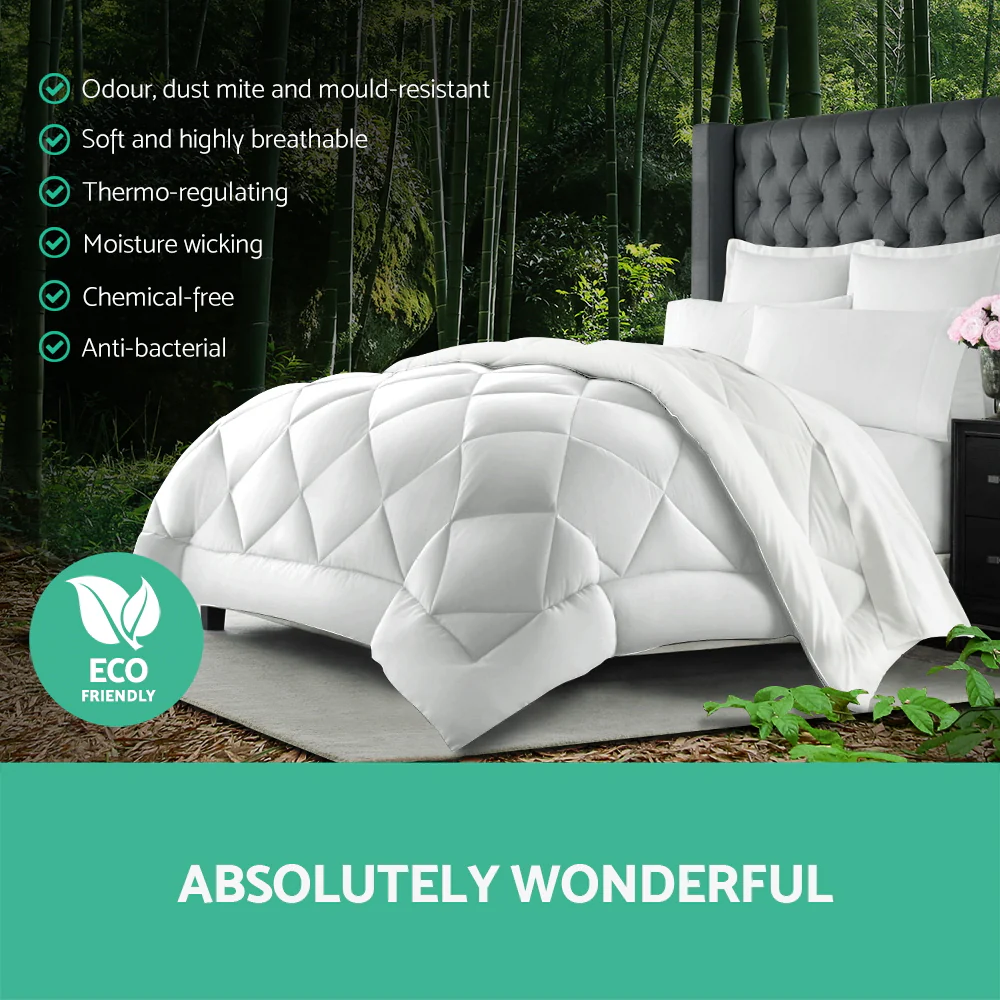 Giselle Bedding 400GSM Microfibre Bamboo Quilt Super King - Image 3
