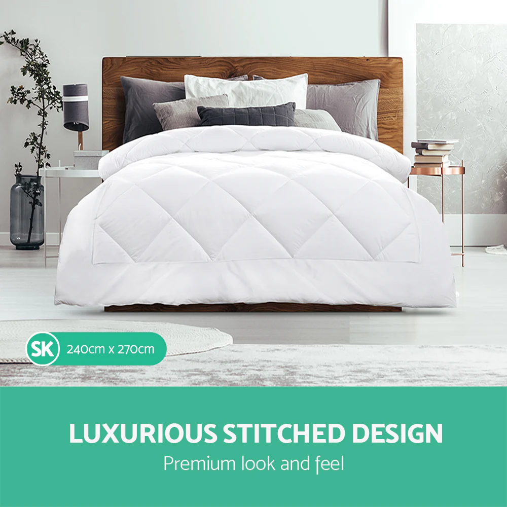 Giselle Bedding 700GSM Microfibre Bamboo Quilt Super King - Image 7