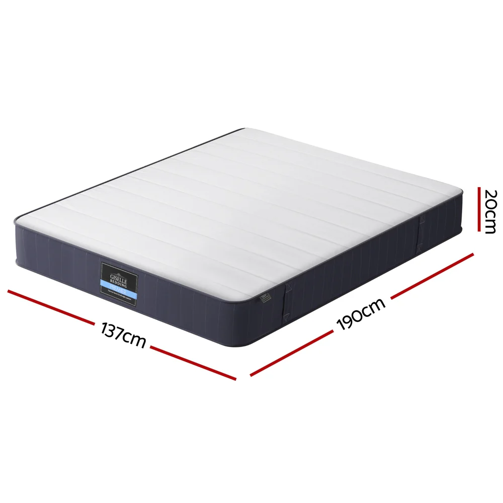 Giselle Bedding Tight Top Mattress 20cm Double Bed Pocket Spring Hybrid Mattresses - Image 2