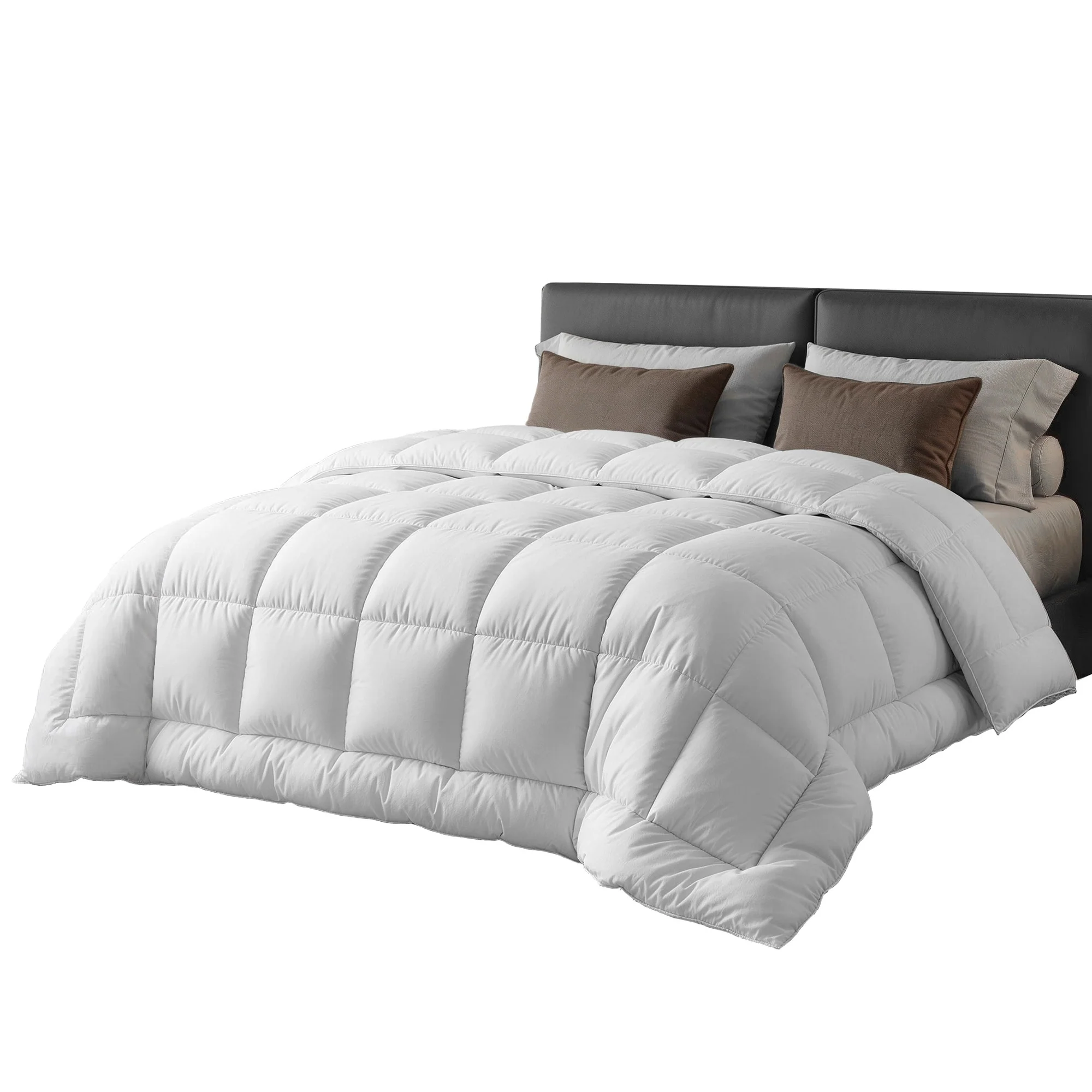 Giselle Bedding Wool Quilt 800GSM Extra Thick Super King Winter Doona Baffle Box Construction 100% Wool Filling - Image 3