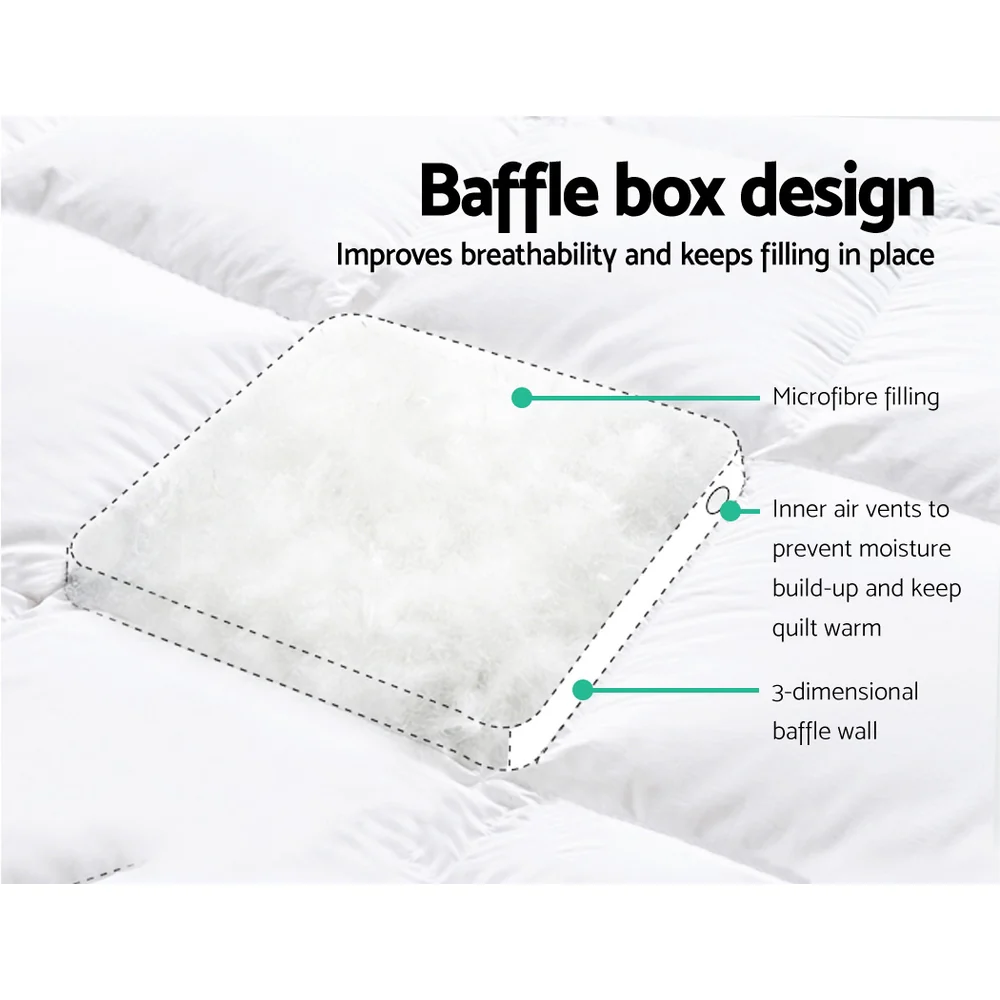 Giselle Bedding Mattress Topper Pillowtop Protector Pad Double - Image 4