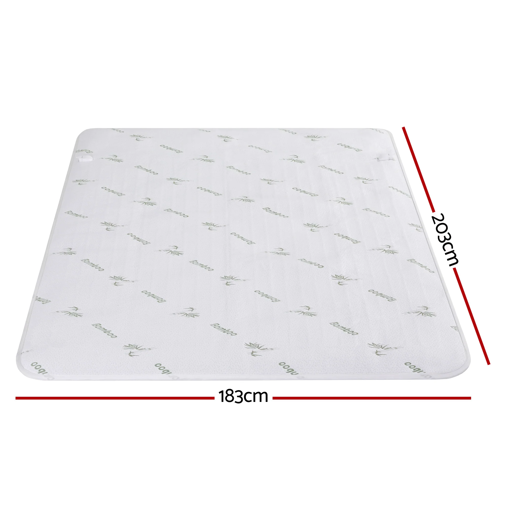 Giselle Electric Blanket Bamboo Fabric King Fitted Heated Pad Underlay Washable Winter - Image 2
