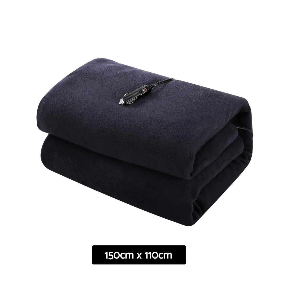 Giselle Electric Heated Blanket Car Truck Throw Rug Travel Camping 12V DC Aut - Image 2