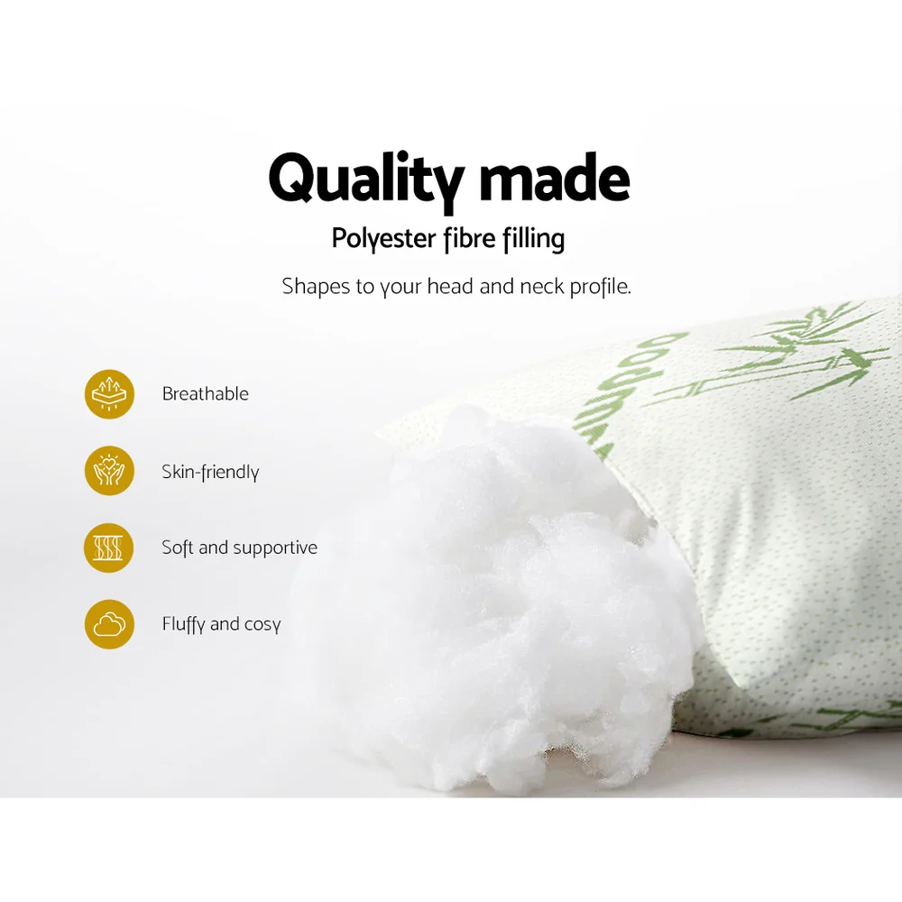 Giselle Bedding 4 Pack Bamboo Pillow Family Hotel - Image 5