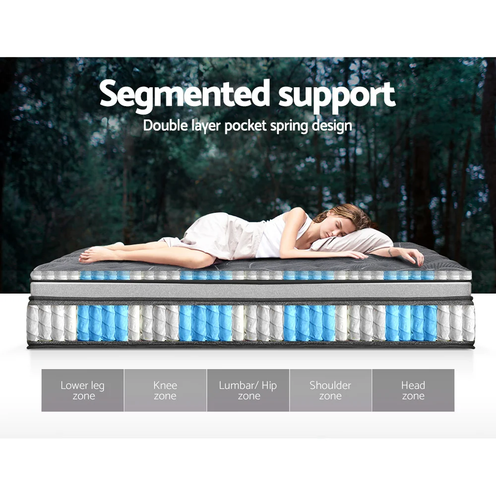 Giselle Bedding 34cm Mattress Double Layer Pocket Spring Double - Image 6