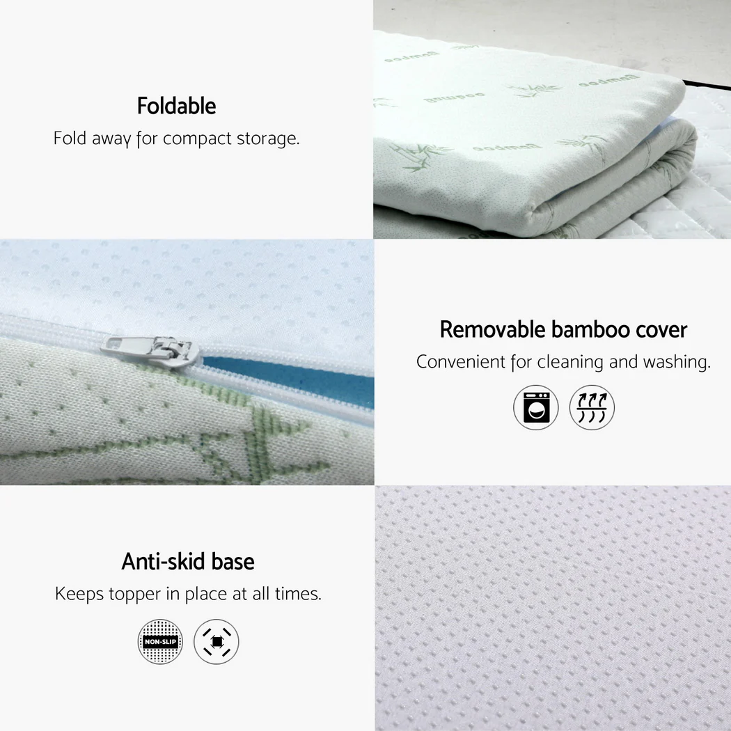 Giselle Memory Foam Mattress Topper 7-Zone 8cm King Single - Image 7