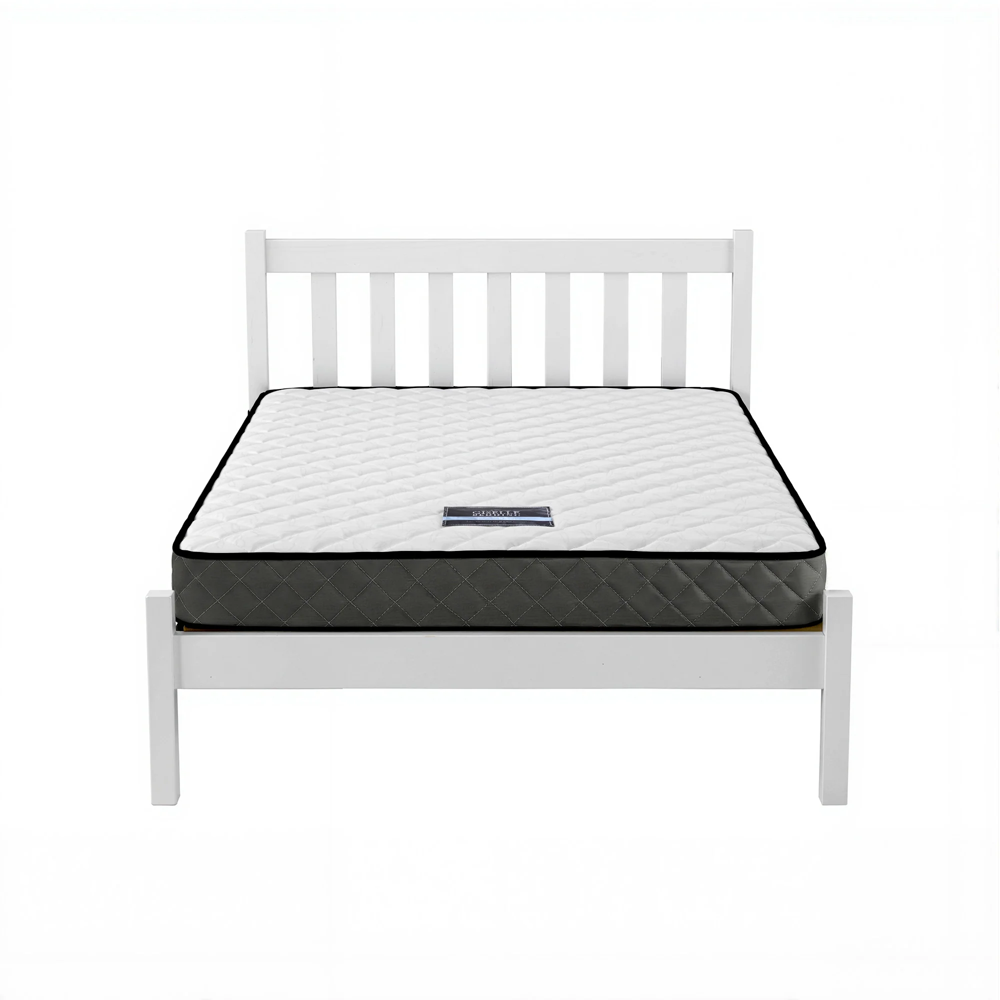 Giselle Single Mattress and Artiss Bed Frame Set White Solid Pine with 16cm Mattress - Image 3