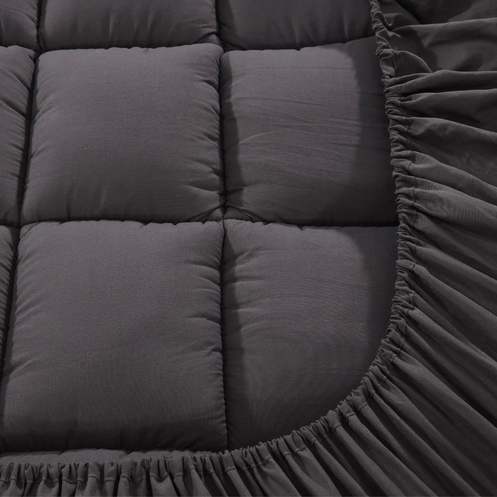 Giselle Bedding Mattress Topper Pillowtop Bamboo Charcoal Single - Image 4
