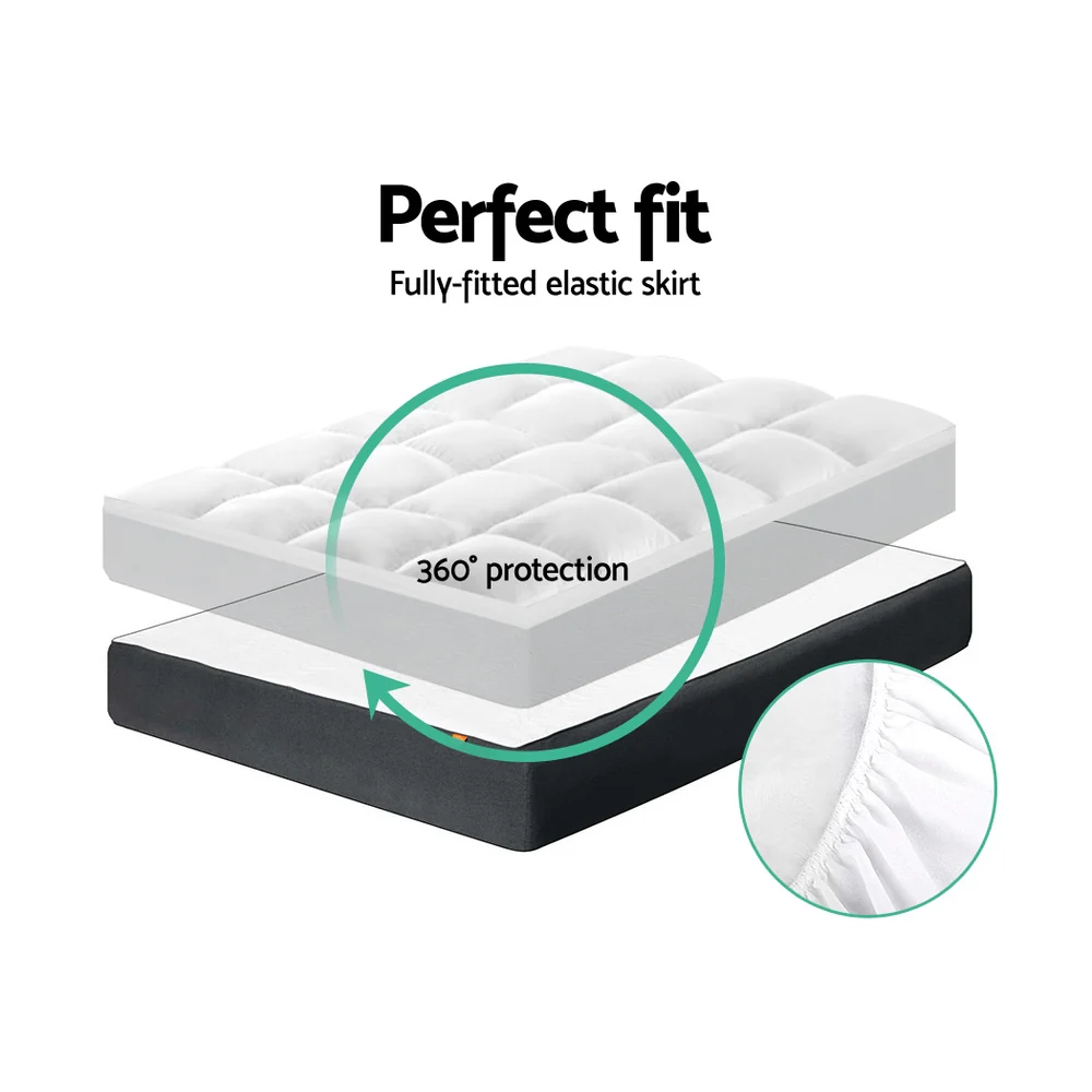Giselle Bedding Mattress Topper Pillowtop Protector Pad Single - Image 6