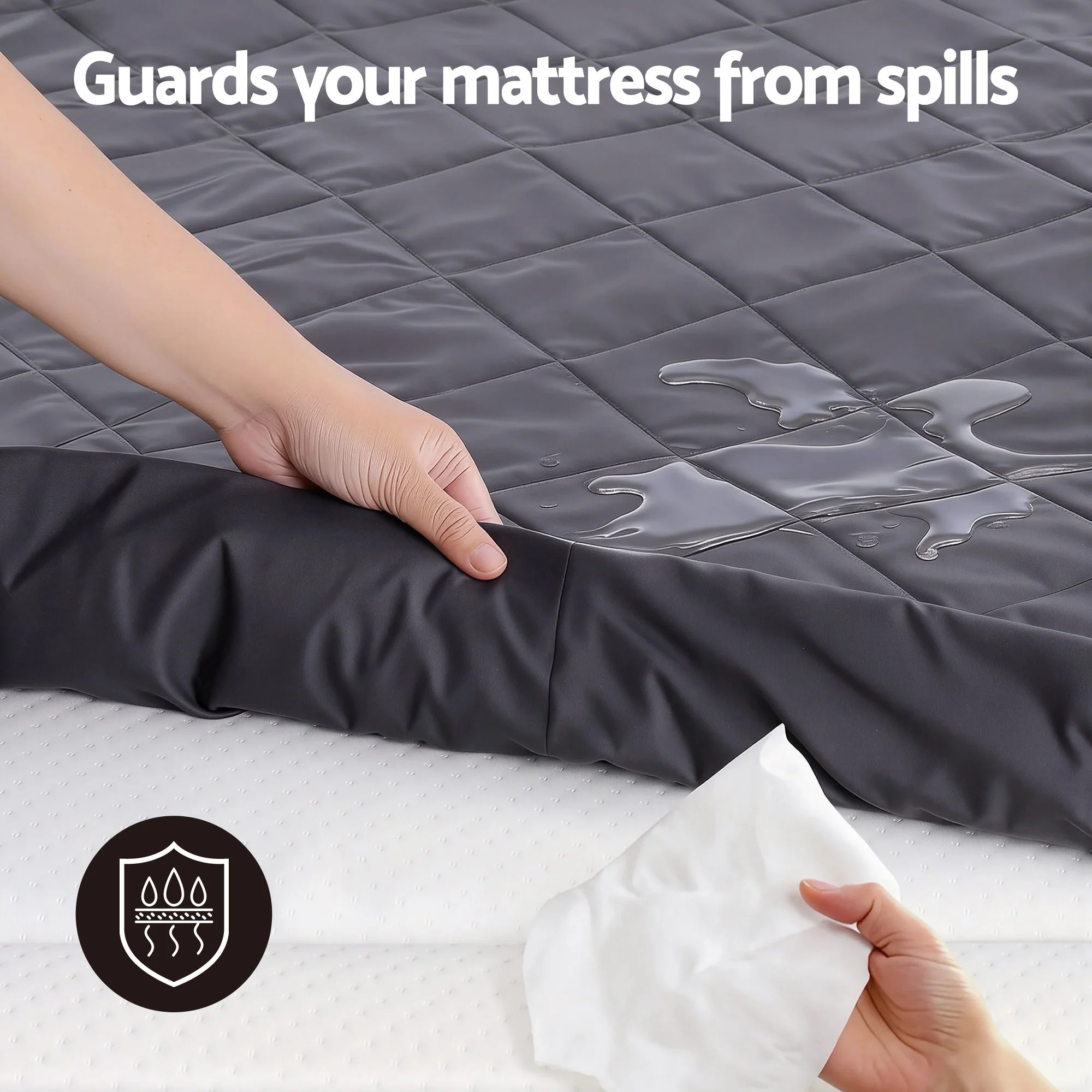 Giselle Water-Resistant Mattress Protector Microfiber 360? Fit King Single - Image 5